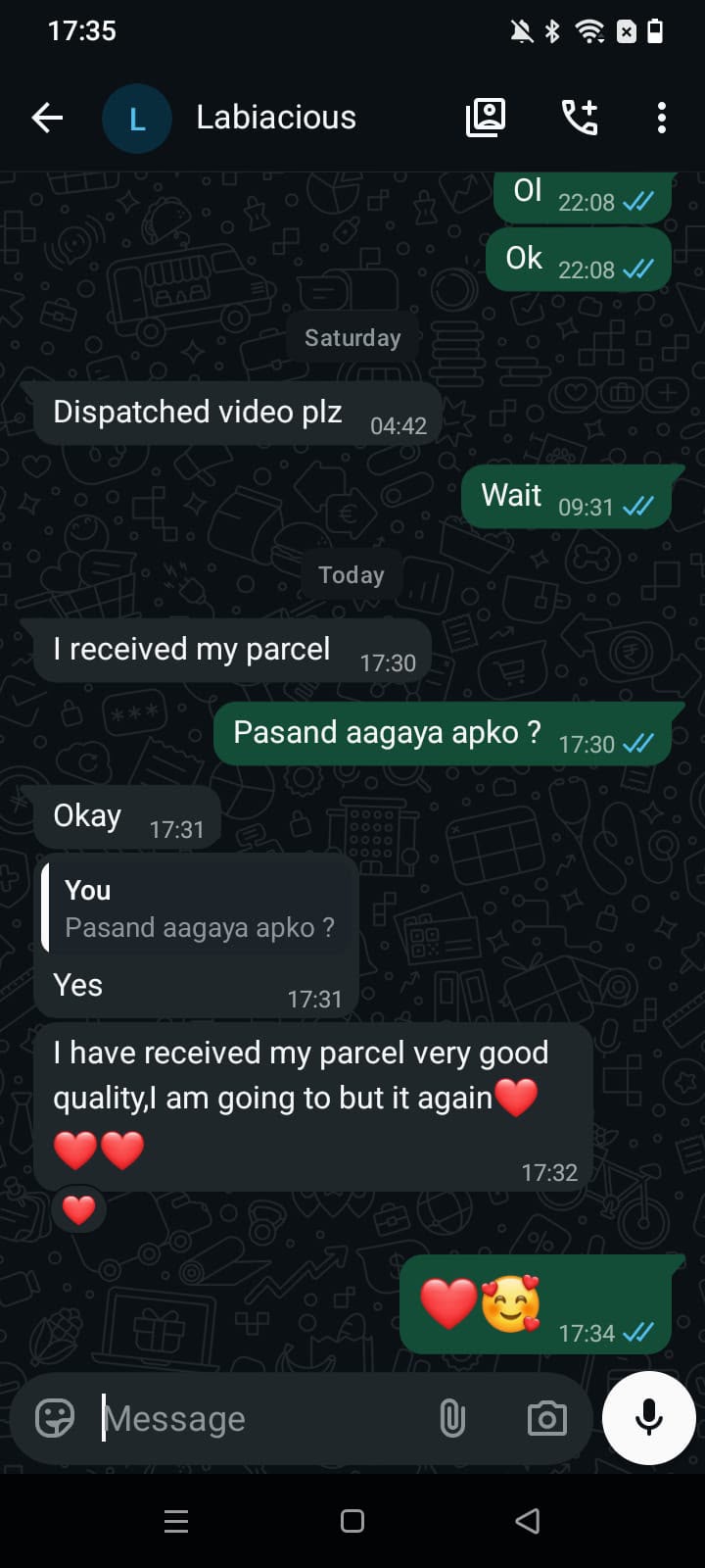 Customer review screenshot