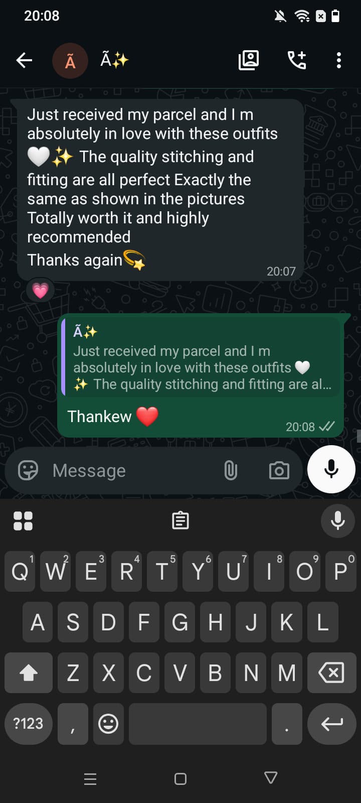 Customer review screenshot