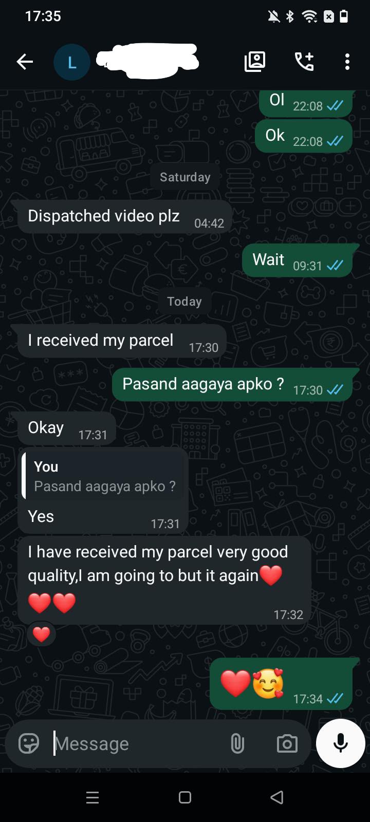 Customer review screenshot