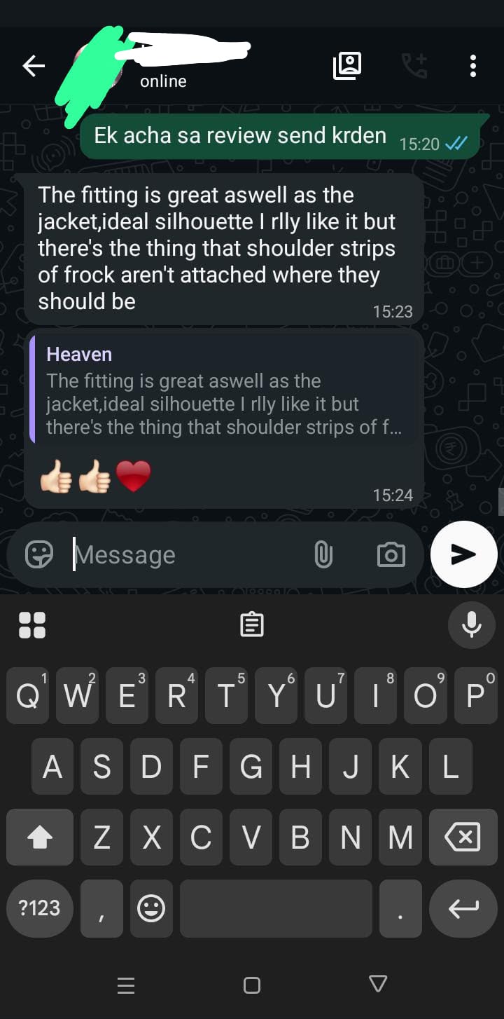 Customer review screenshot