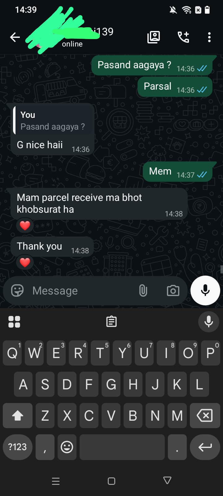 Customer review screenshot